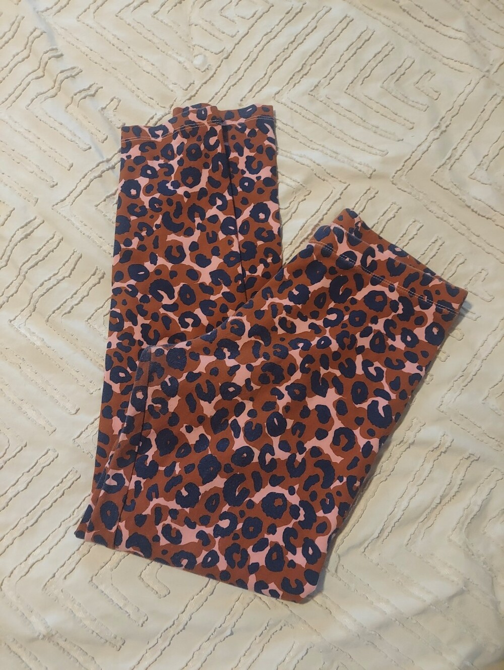 Cat & Jack Girls XL (14/16) Leopard Print Leggings - Brown & Pink Animal Print